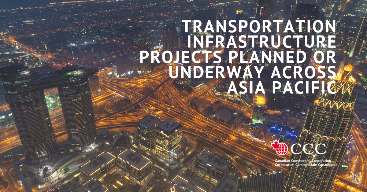 Transportation infrastructure projects planned or underway across Asia